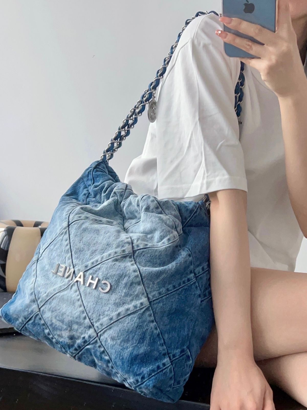 Chanel Denim Hobo Bag