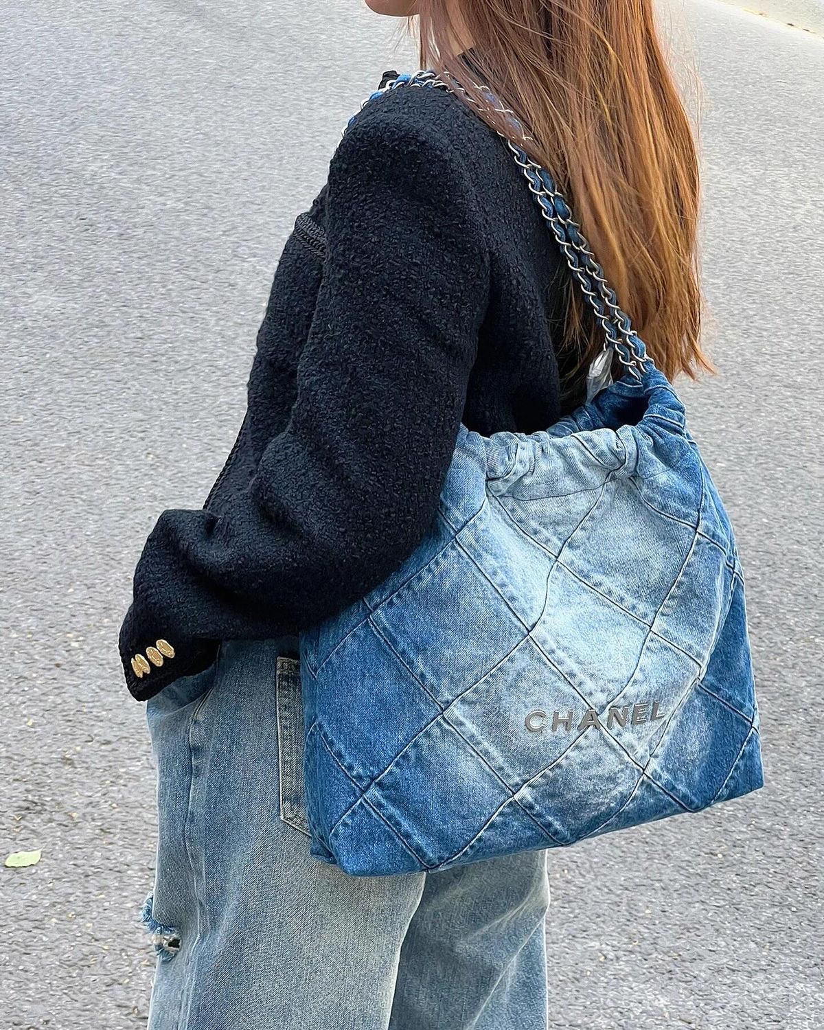 Chanel Denim Hobo Bag