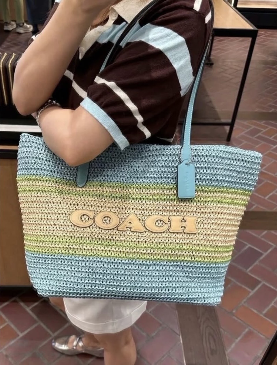 Coach Straw Tote Bag