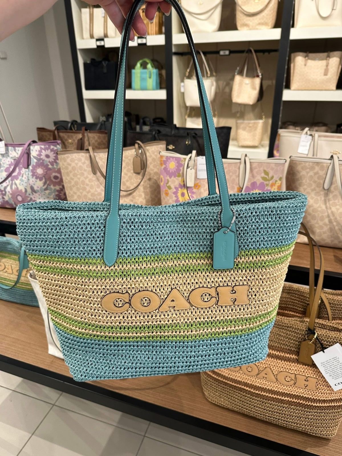 Coach Straw Tote Bag