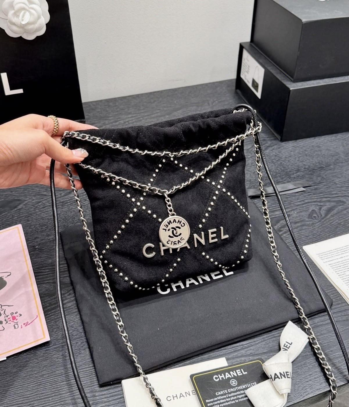 Chanel Drawstring Bucket Bag