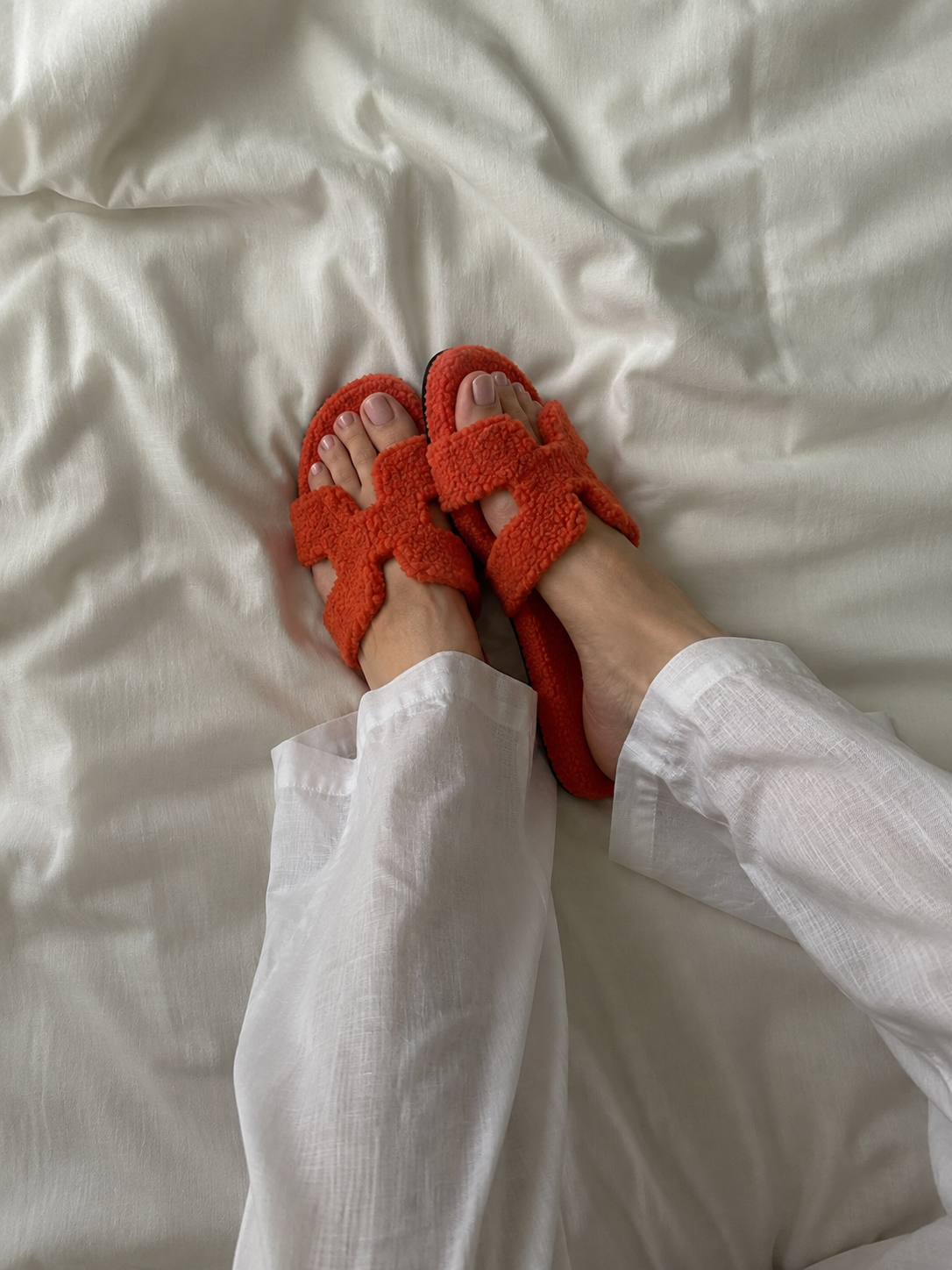 Hermès Oran Teddy Slides