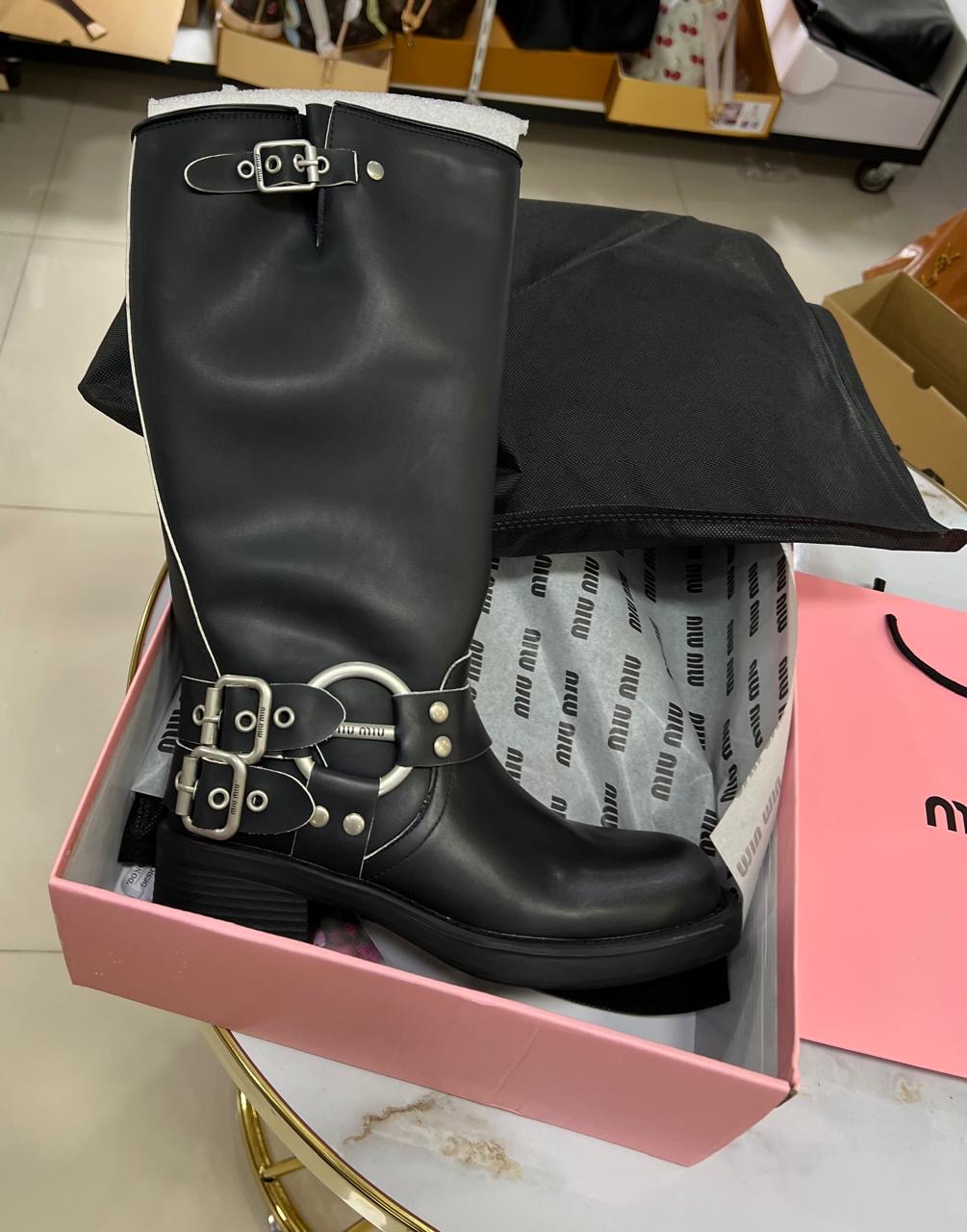 Miu Miu Biker High Boots