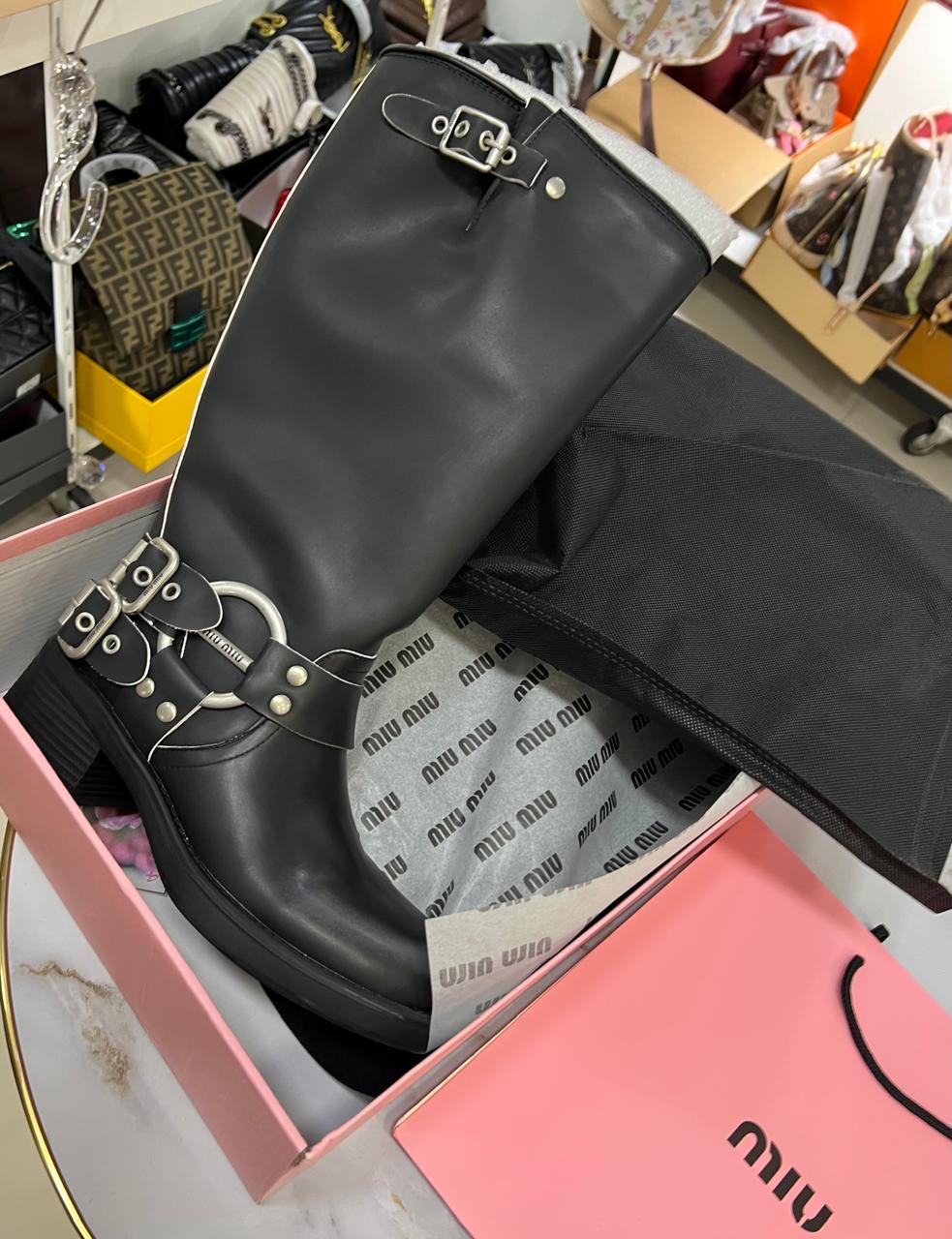 Miu Miu Biker High Boots