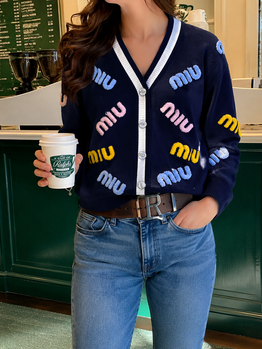 Miu Miu Cardigan Logo