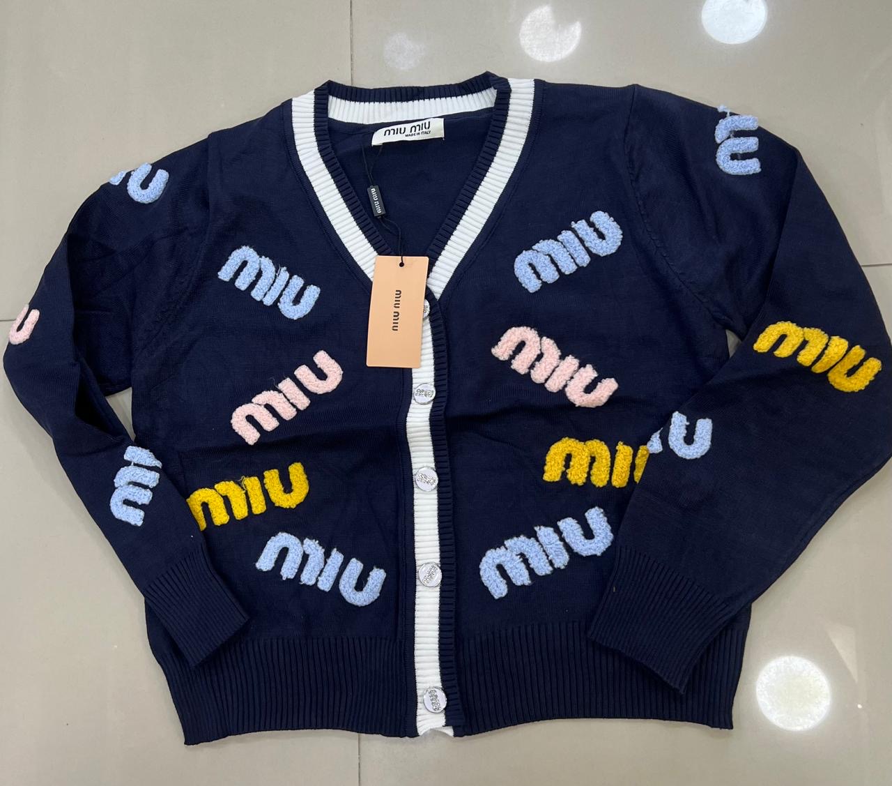 Miu Miu Cardigan Logo