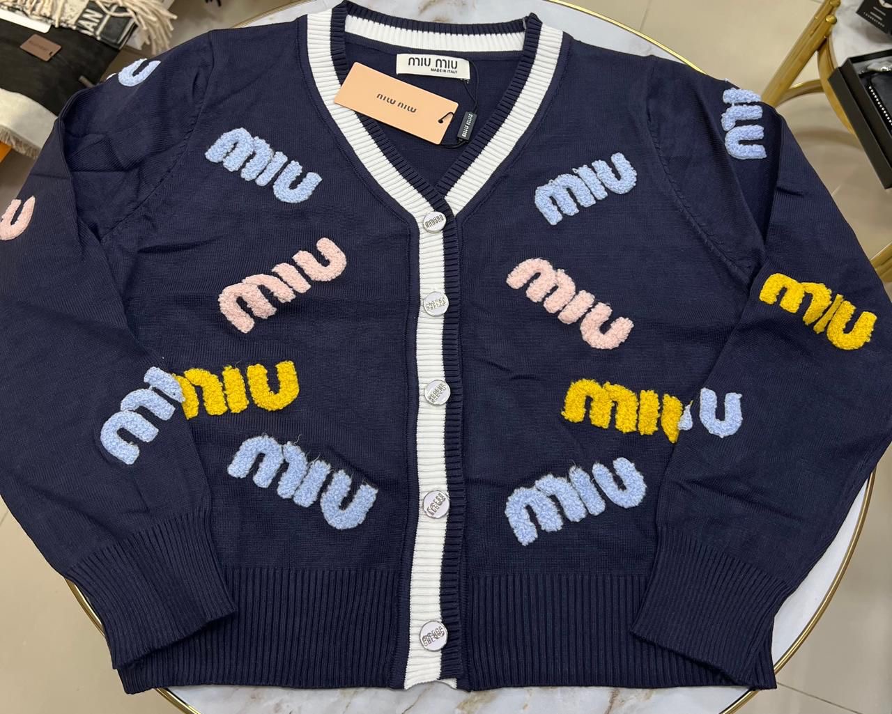 Miu Miu Cardigan Logo