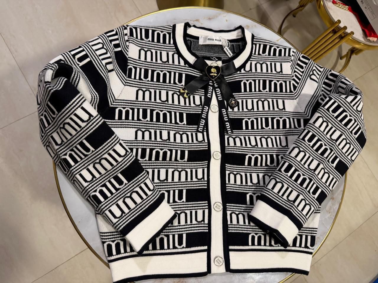 Miu Miu Cardigan Logo