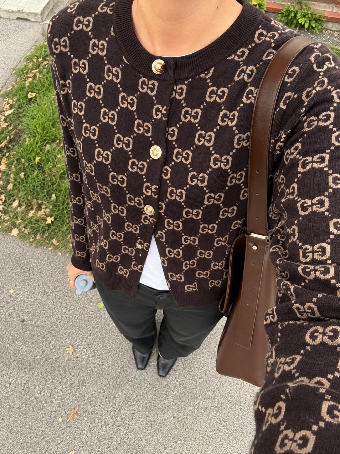 Gucci Cocoa Signature Cardigan