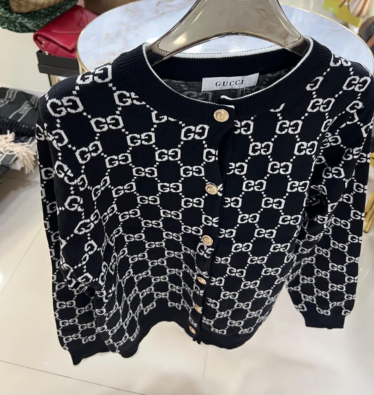 Gucci Cocoa Signature Cardigan
