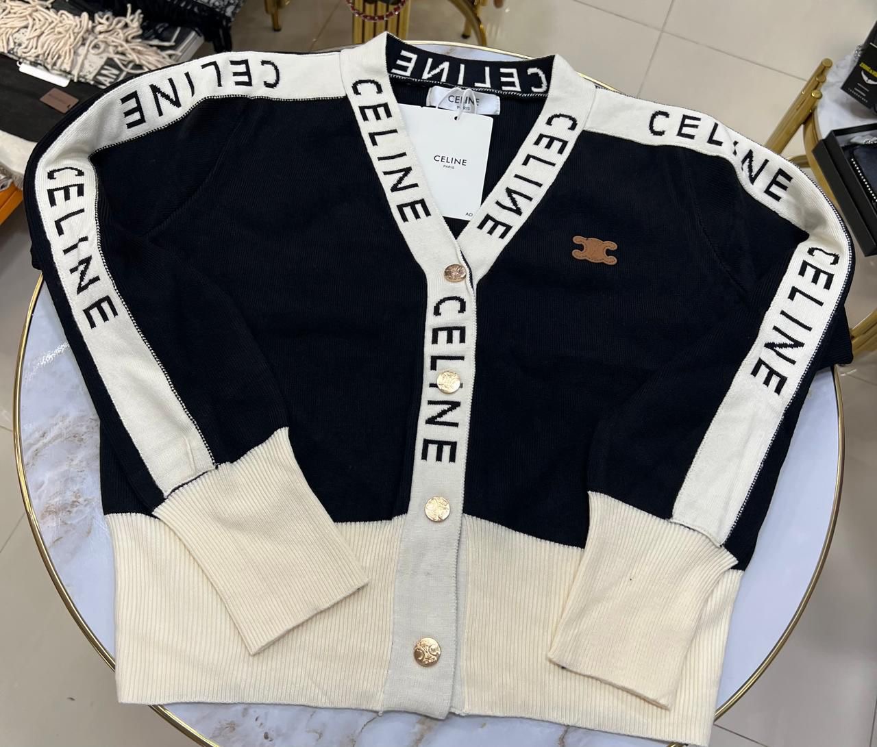 Celine Côte d’Azur Signature Cardigan
