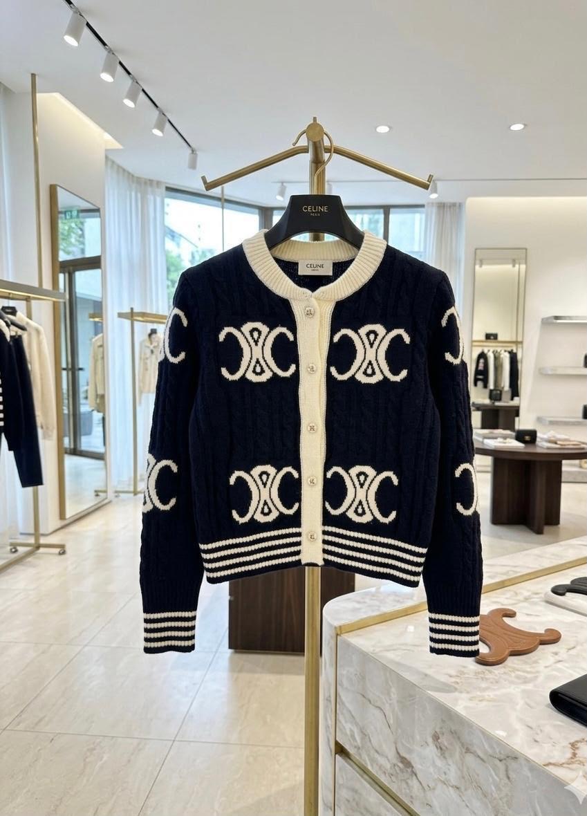 Celine Étoile Monogram Cardigan
