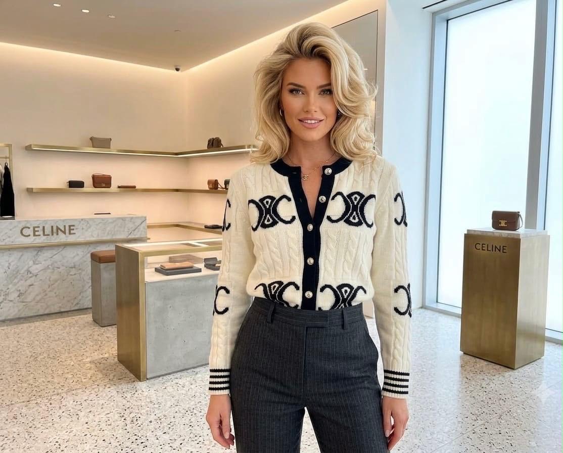 Celine Étoile Monogram Cardigan