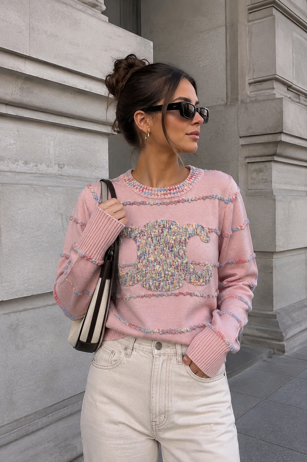 Celine Cotton Candy Icon Sweater