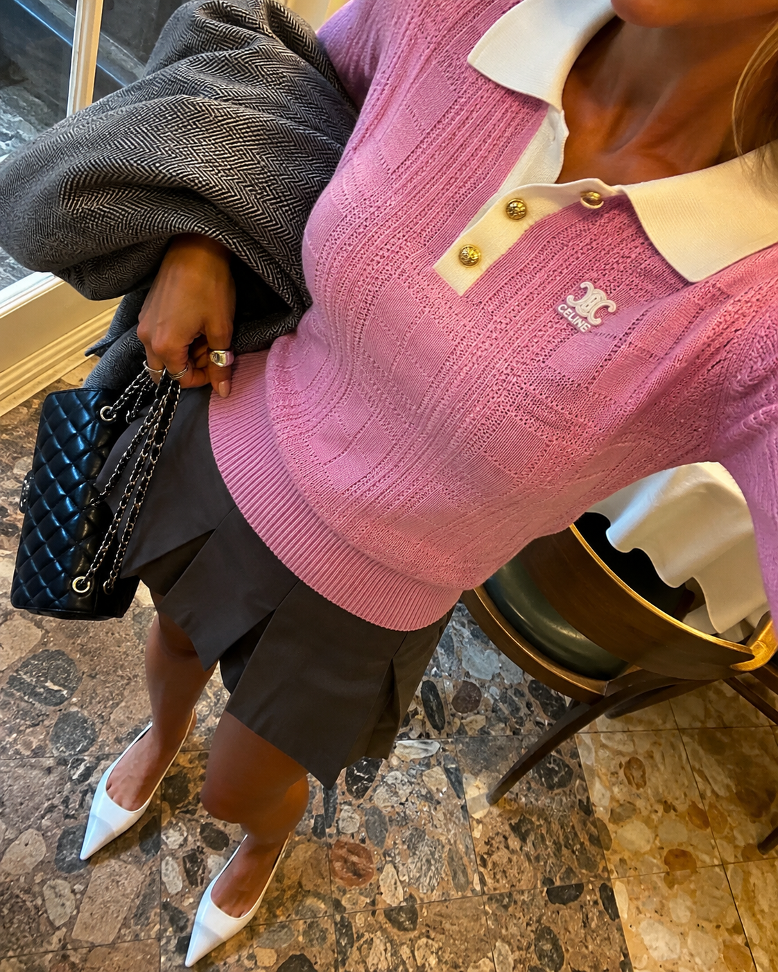 Celine Pink Riviera Polo