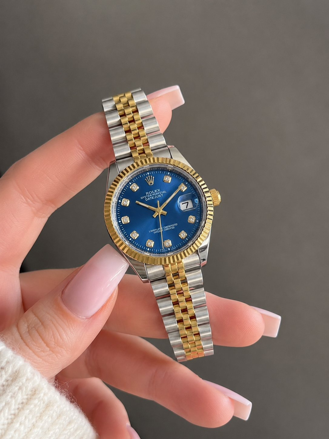 Rolex Blue & Gold Classic Watch