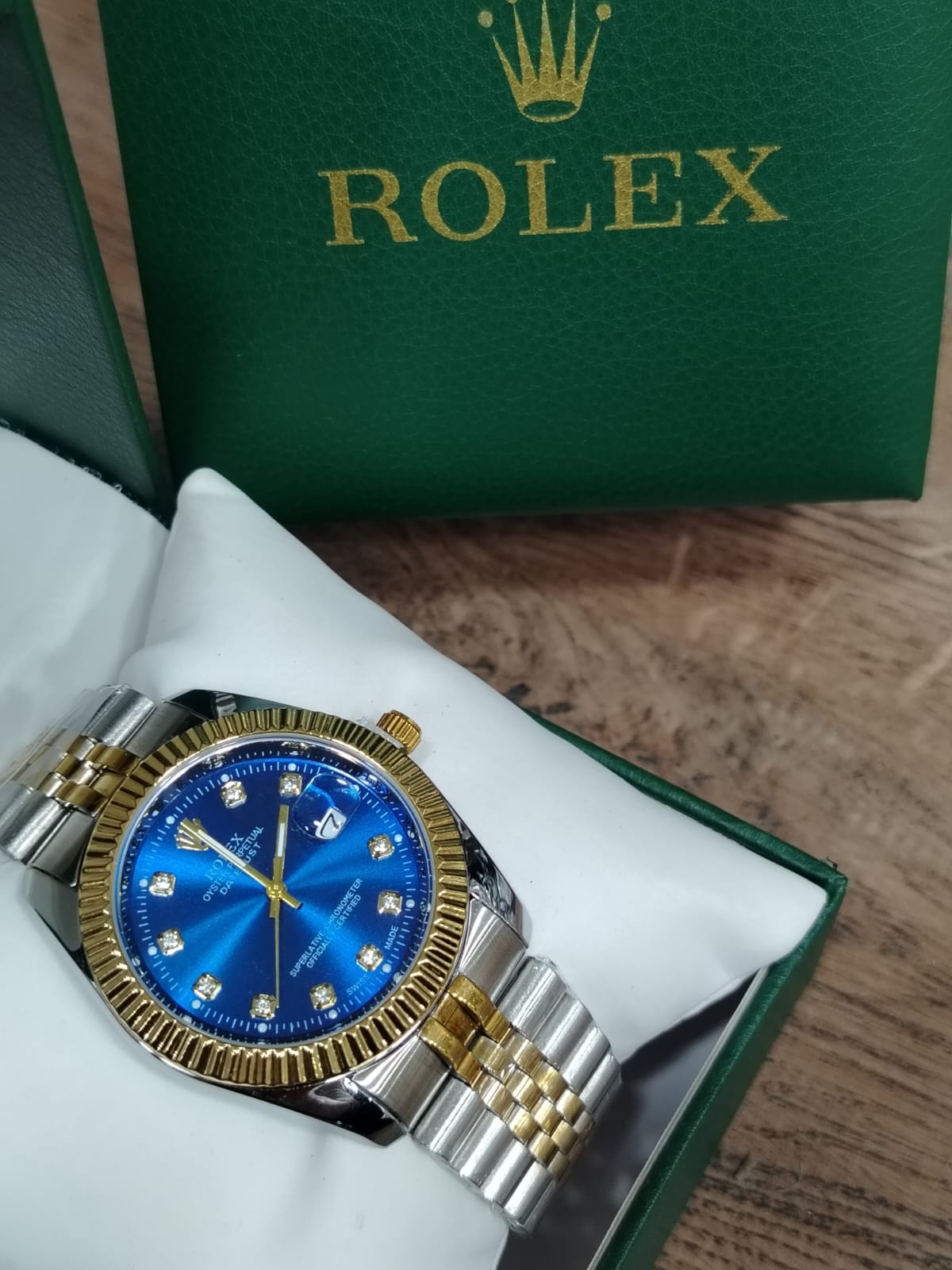 Rolex Blue & Gold Classic Watch