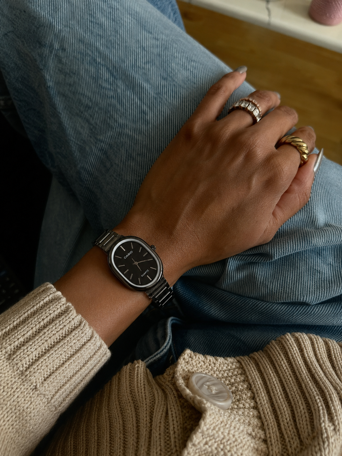 Casio Black Oval Watch