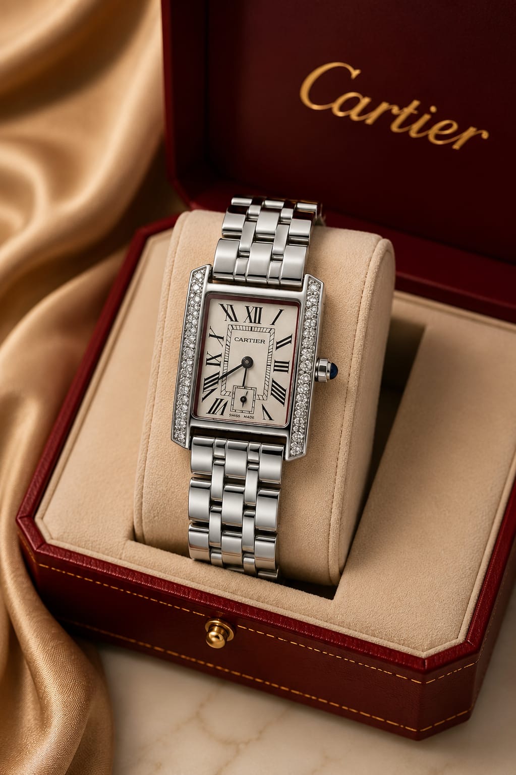 Cartier Tank con Brillos
