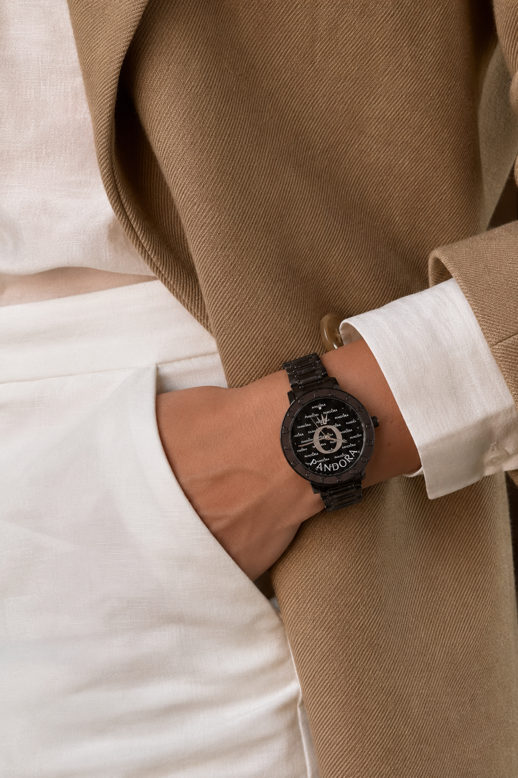 Pandora Black Logo Watch