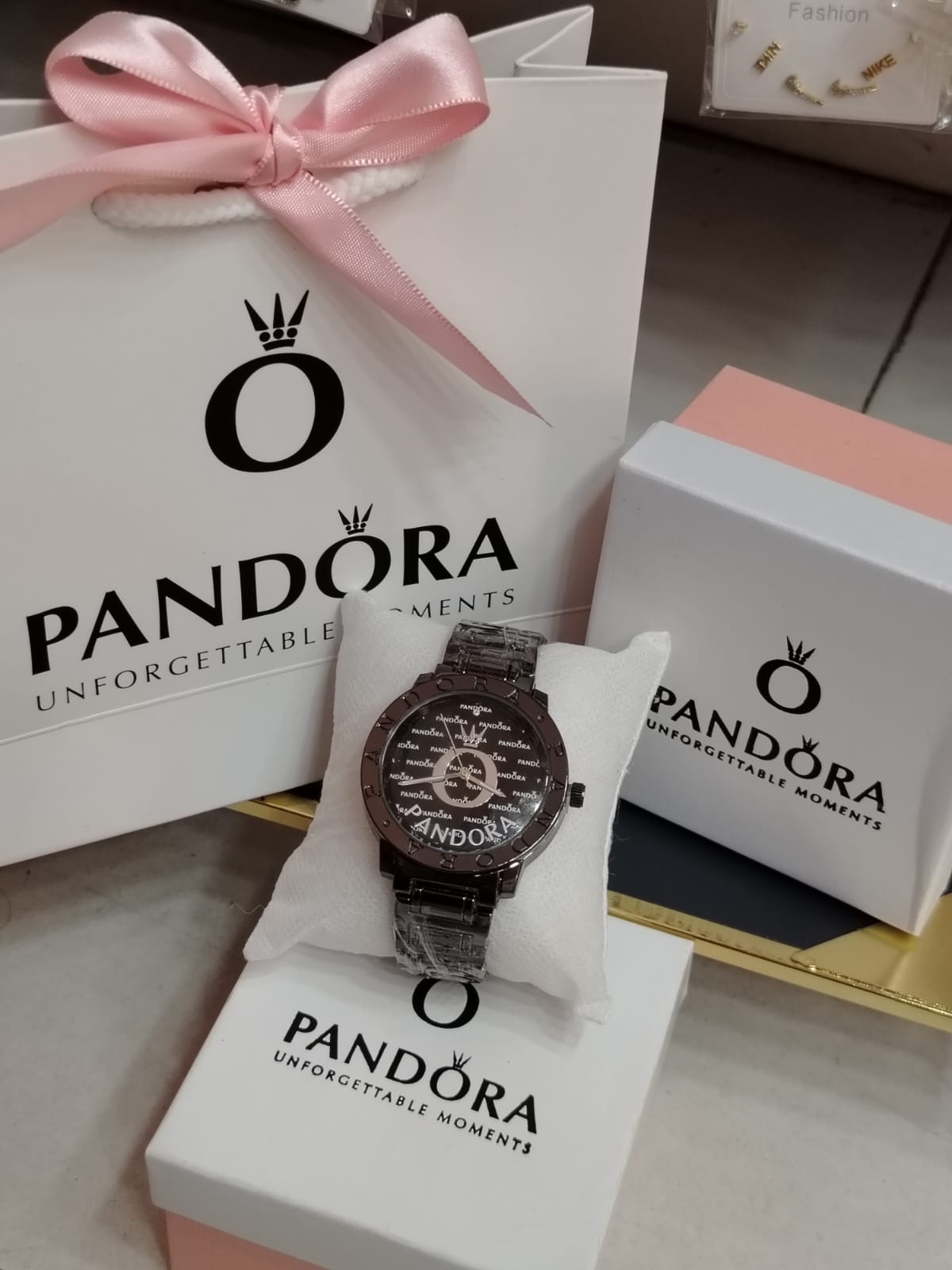 Pandora Black Logo Watch