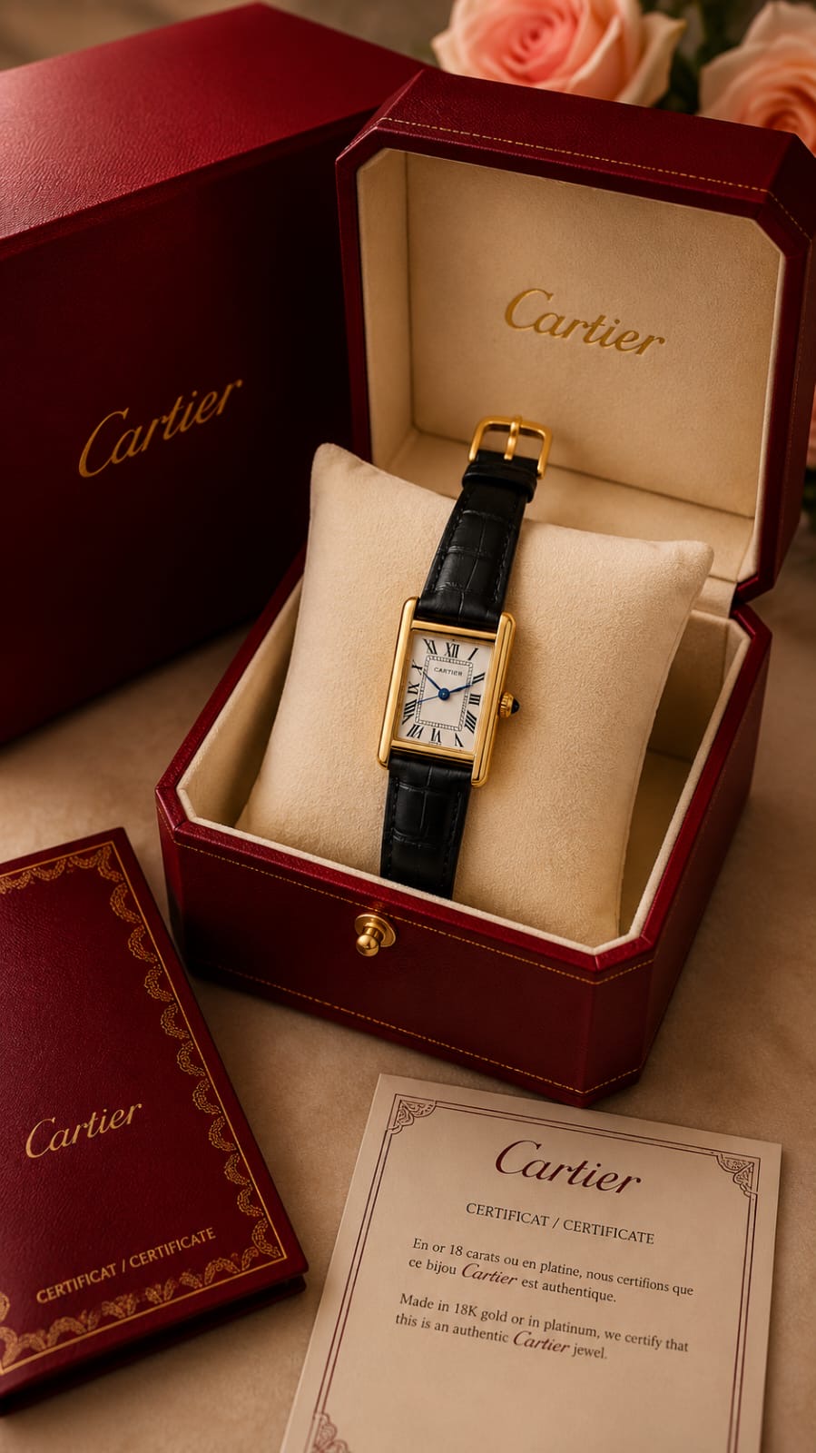 Cartier Tank Gold Black
