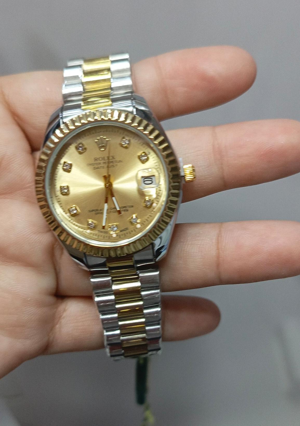 Rolex Two Tone Crystal