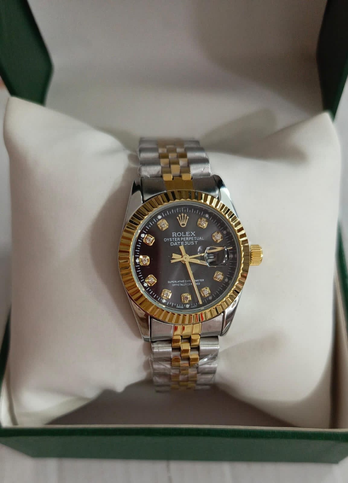 Rolex Two Tone Crystal