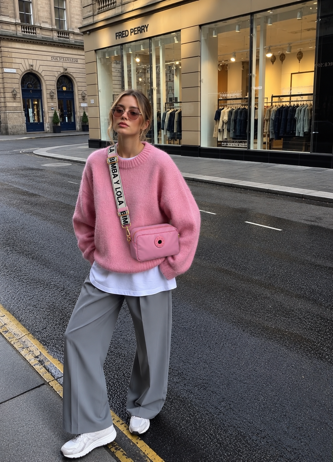Bimba y Lola Pink Urban Crossbody