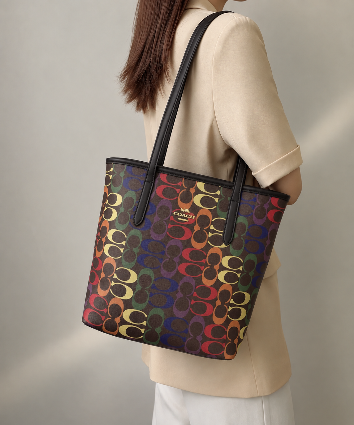 Coach Rainbow Signature Tote