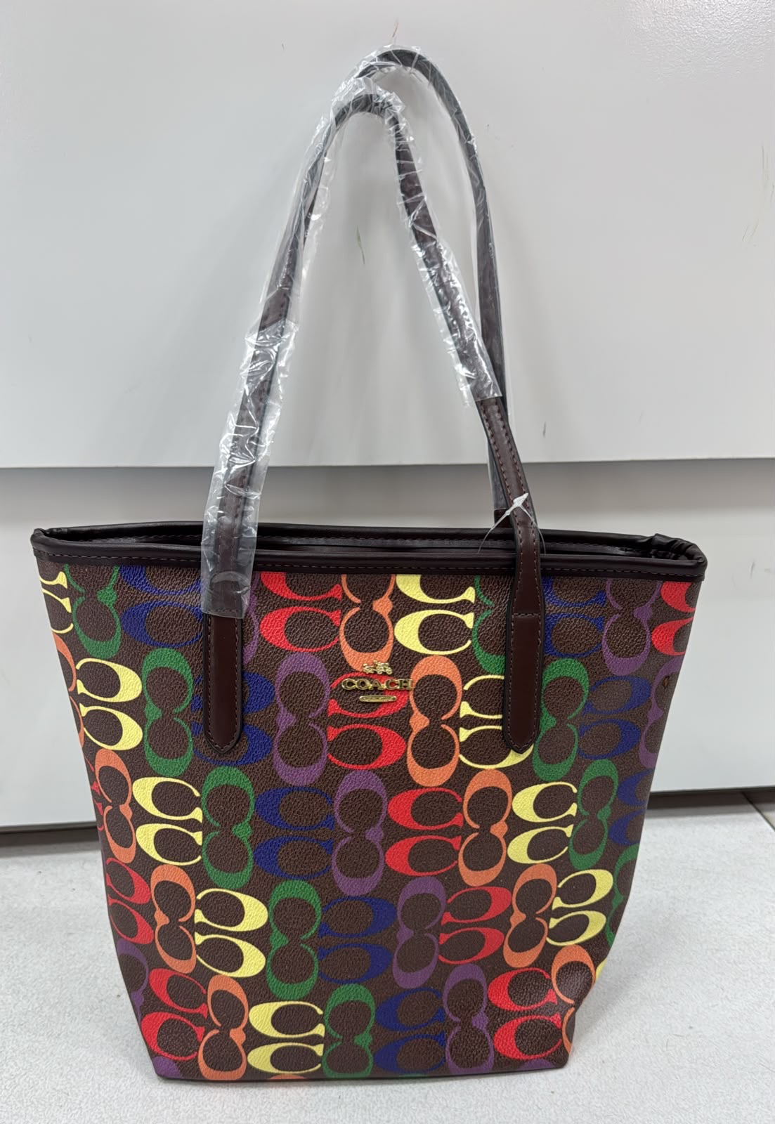 Coach Rainbow Signature Tote