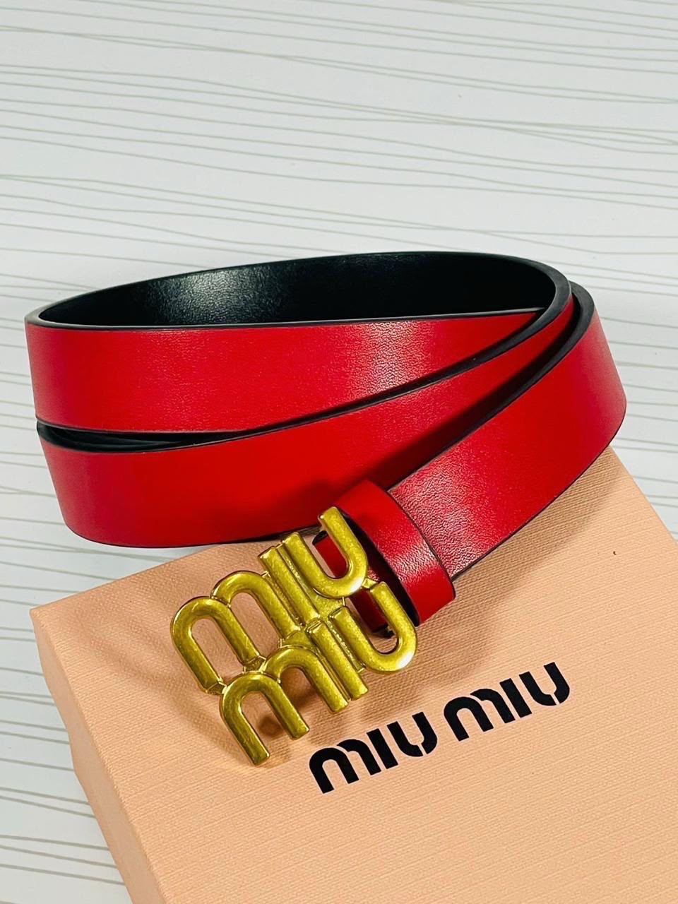 Miu Miu Golden Signature Belt