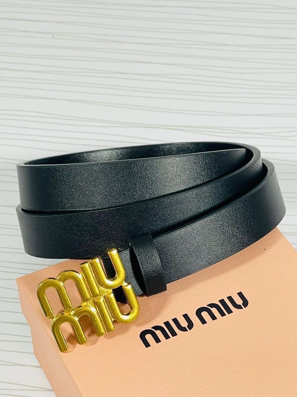 Miu Miu Golden Signature Belt