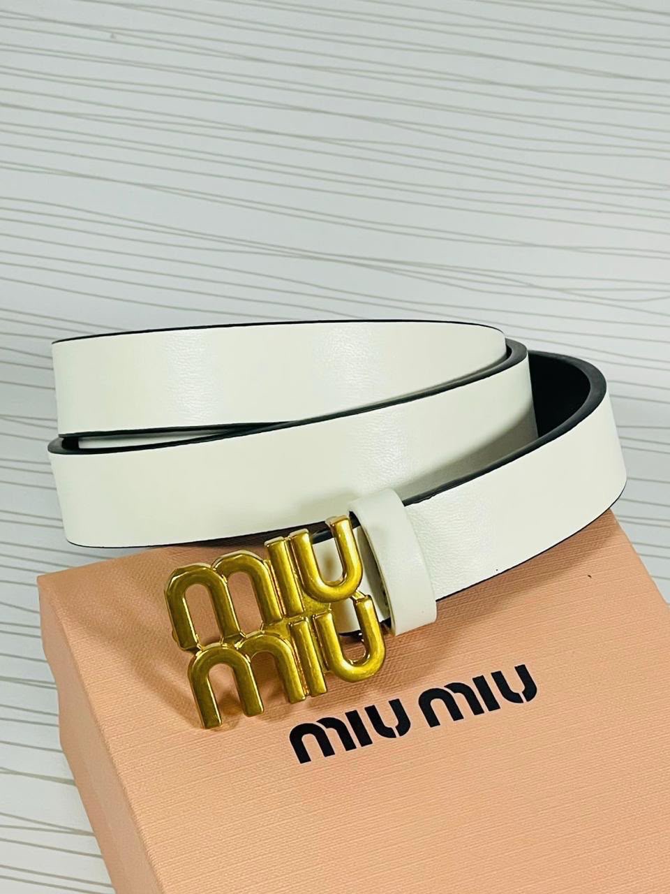 Miu Miu Golden Signature Belt