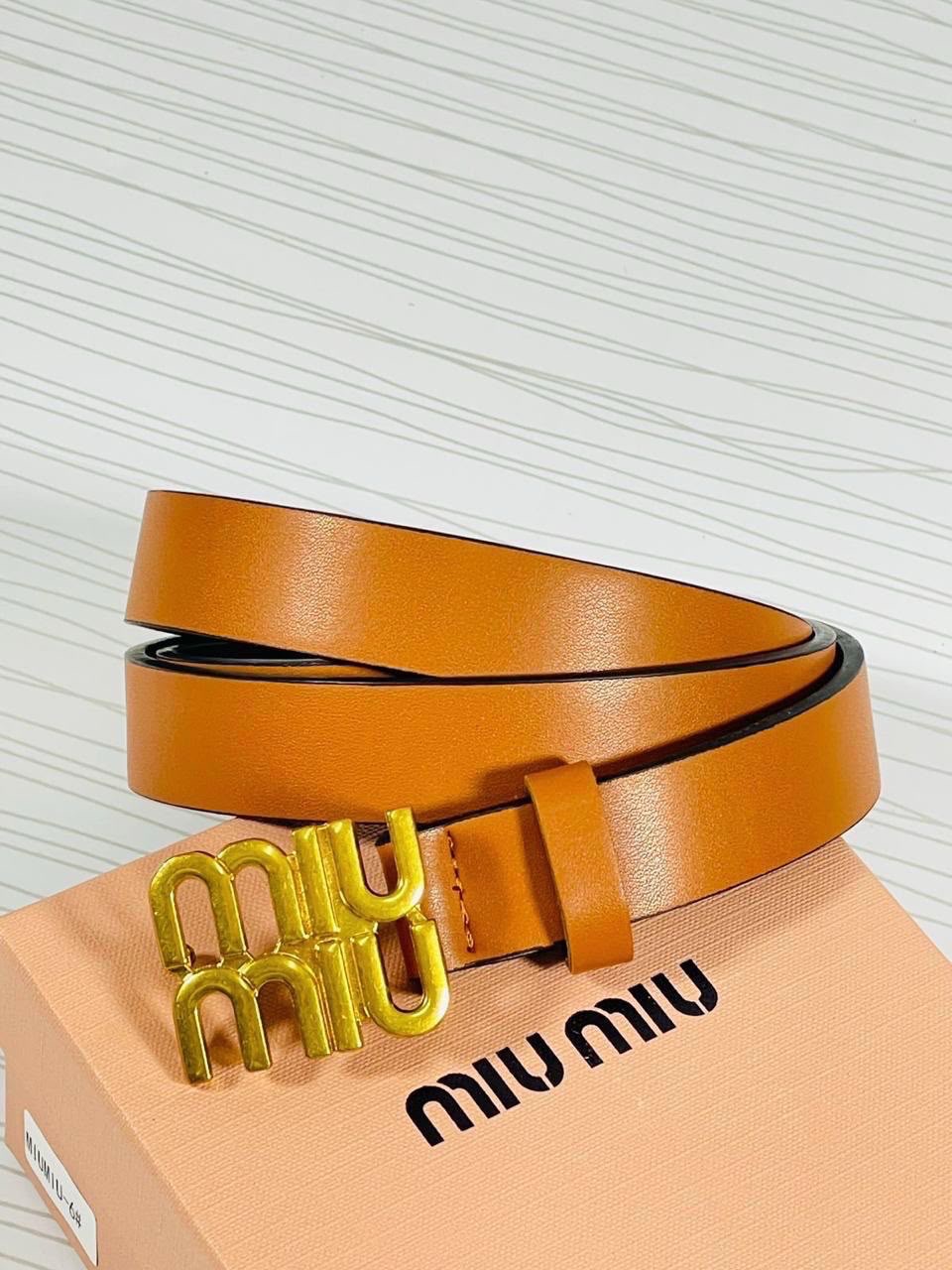 Miu Miu Golden Signature Belt