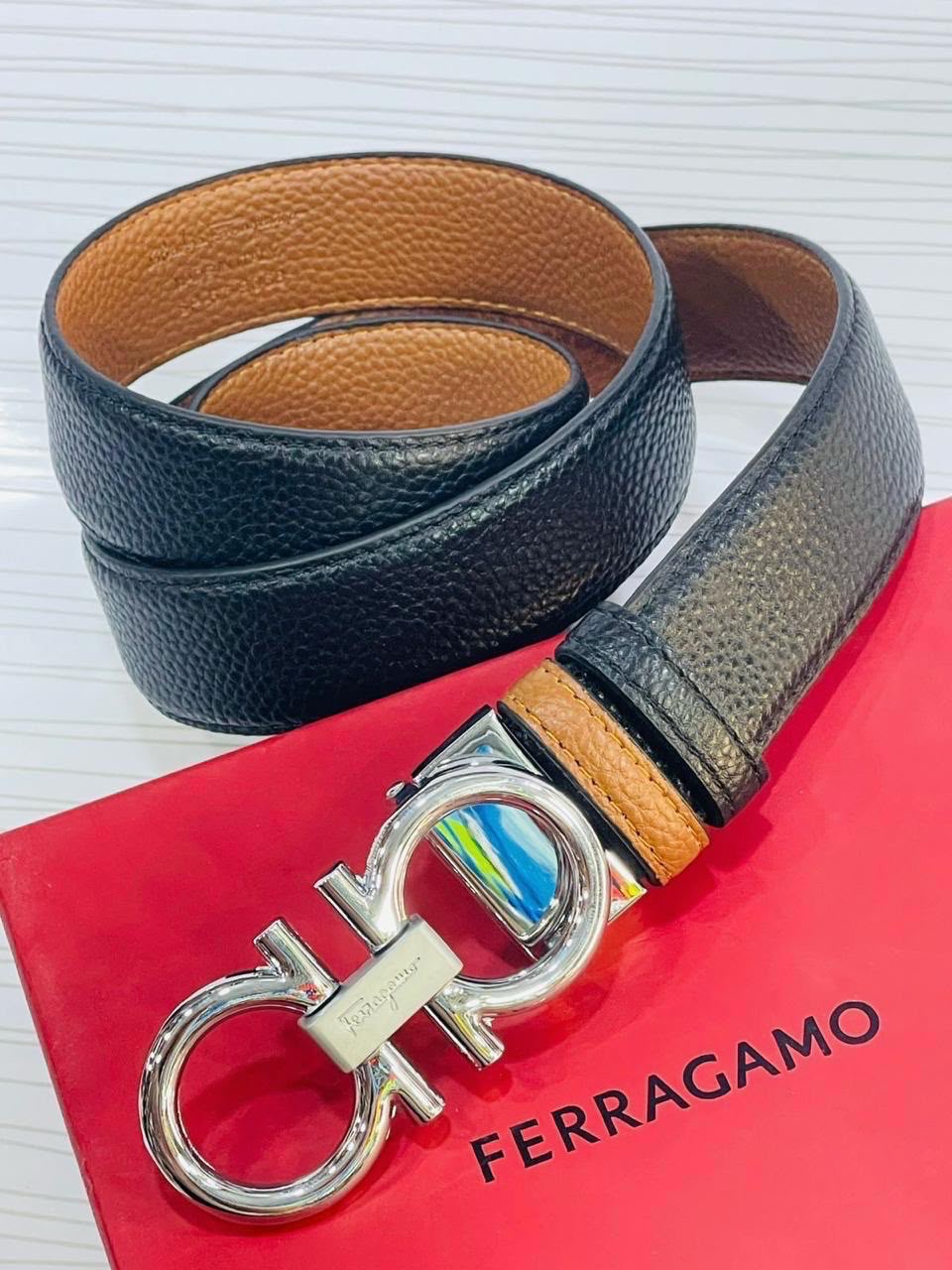 Ferragamo Iconic Gancini Belt